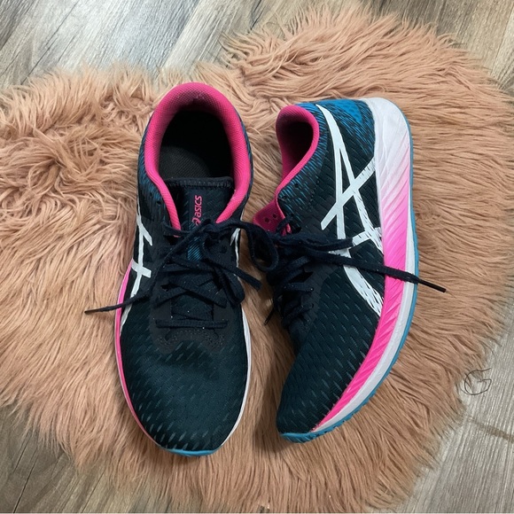ASICS HYPER SPEED Blue Pink Gel Sneakers Size 11 - Picture 2 of 10
